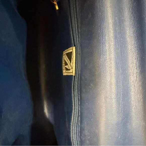 Fab Vtg J. Renee Electric Blue Snakeskin Shoulder Clutch Bag - Picture 12 of 15